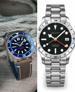 Aquatico Super Charger Bronze Blue Dial Watch (NH35) NO DATE now for September delivery)
