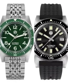 San Martin SAN-MARTIN-WATCHES-SN007-G-X1 SW200 Green Stainless Steel Bracelet