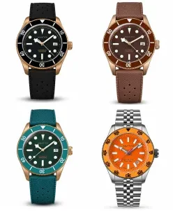 Aquatico Bronze Raider Black Dial Date