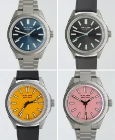 HALIOS SEAFORTH IV Sunburst Blue Fixed Bezel Titanium Titanium Bracelet + Rubber Strap