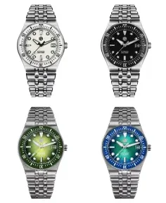 San Martin SN0148-GB2 White Dial White Bezel Insert