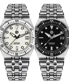 San Martin SN0148-GB2 White Dial White Bezel Insert