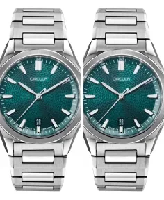 Circula Watches Facet 41 Petrol Steel Strap with Butterfly Clasp