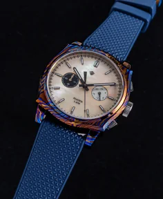 Wicked Watch Co. Peacock Timascus Chronograph Ivory MOP