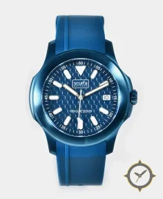 Top Side Crew Stainless Steel Electric Blue Dial
