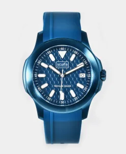 Scurfa Top Side Crew Stainless Steel Electric Blue Dial