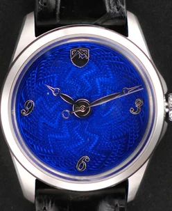 5280 Watch Company Blanca Deep Cobalt Zig-Zag Straightline Dial