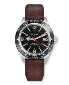 Wolbrook Skindiver WT Automatic Black Bezel & Vintage Lum