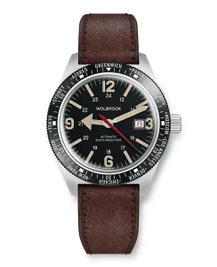 Wolbrook Skindiver WT Automatic Black Bezel & Vintage Lum