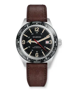 Wolbrook Skindiver WT Automatic Black Bezel & Vintage Lum