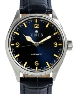 KNIS Kyoto Automatic Retro Modern - Blue Dial with Blue Leather Strap KN002-BLBLLE