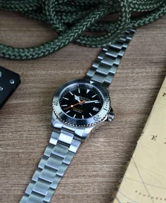 Aquatico Dolphin Dive Watch Black Dial (NH35)