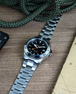Aquatico Dolphin Dive Watch Black Dial (NH35)