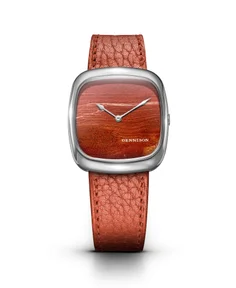 Dennison Natural Red Agate Stone In Steel Red