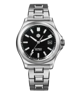San Martin SN0119-B Black Stainless Steel H Shape Bracelet