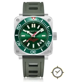 Aquatico Steel Man Green Dial Ceramic Bezel Watch (SWISS MADE Sellita sw200-1)