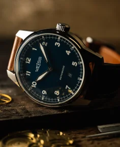 Weiss Watch Company Automatic Standard Issue Field Watch with Date - Blue Dial