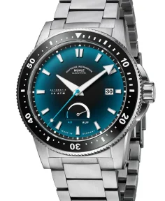 Mühle Glashütte Sportivo Power Dive with a stainless steel bracelet