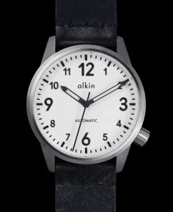 Alkin Watches Model One White Dial SS Case