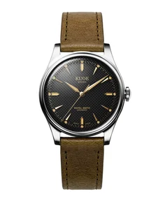 Kuoe ROYAL SMITH 90-006 Silver Case Black Dial