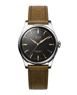 Kuoe ROYAL SMITH 90-006 Silver Case Black Dial