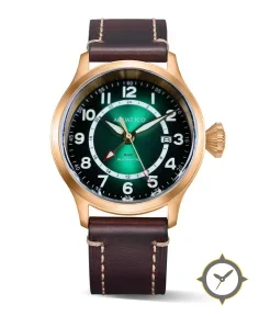 Bronze Horizon Hawk GMT Gradient Green Enamel Dial