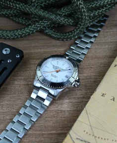 Aquatico Dolphin Dive Watch White Dial (NH35)