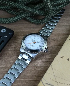 Aquatico Dolphin Dive Watch White Dial (NH35)