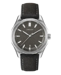 Circula Watches Facet 41 Anthracite Suede Strap