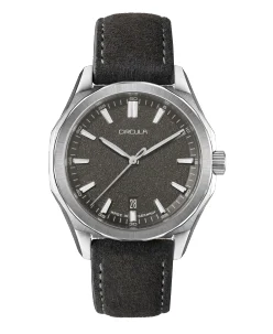 Circula Watches Facet 41 Anthracite Suede Strap