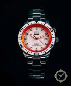 The White/Orange Golby Aquareef Dual Timer Watch