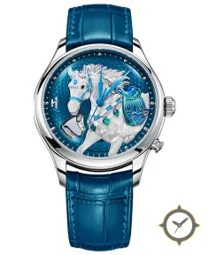 Craftmanship Series Blue Titanium Chiming Horse
