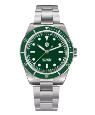 San Martin SAN-MARTIN-SN004-G-A A2 with BGW-9 blue lume A2 Green Dial With Logo Pencil Hands