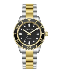 Heritor Watches Heritor Automatic Bexley Stainless Steel-Band Watch Black/Gold