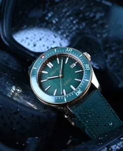 Aquatico Bronze Star Dive Watch Green Dial
