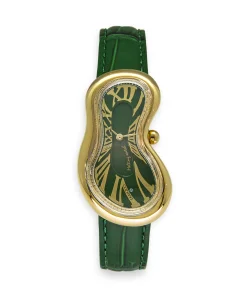 Exaequo Classic Melting Stainless steel 316L Green - PVD Yellow Gold