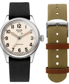 Kuoe OLD SMITH 90-002 Automatic, Ivory Dial with Swiss Super-LumiNova