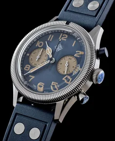 Ixdao Blue Panda Pilot Stainless Steel Chronograph Meca-Quartz