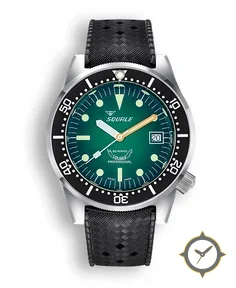 Squale 1521 Green Ray Rubber