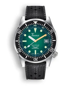 Squale 1521 Green Ray Rubber