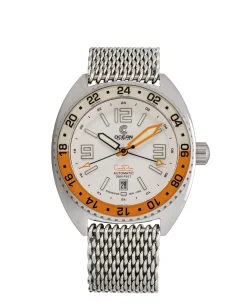 Ocean Crawler Core Diver GMT – Swiss Automatic White/Orange