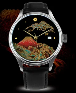 Wancher Watch Dream Watch — Aka Fuji Urushi Kindai Maki-e 蒔絵