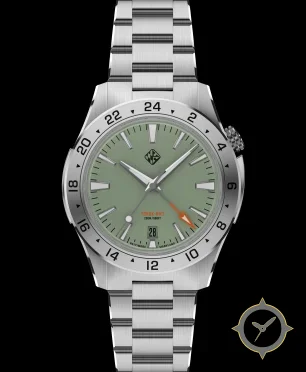 Tsao Baltimore Steel Torsk GMT 39 Pastel Series Olive Green