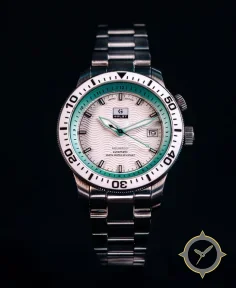 The White/Teal Golby Aquareef Dual Timer Watch