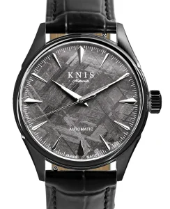 KNIS Kyoto Meteorite Made in Japan Automatic Watch Men's Leather Strap Leather Black KN001-MTBKLE