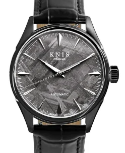 KNIS Kyoto Meteorite Made in Japan Automatic Watch Men's Leather Strap Leather Black KN001-MTBKLE