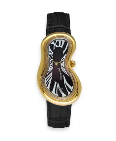 Exaequo Classic Melting Watch Stainless steel 316L Black - PVD Yellow Gold