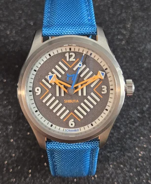 Makoto Watch Co Shibuya Grade 5 Titanium Watch Blue
