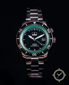 The Black/Teal Golby Aquareef Dual Timer Watch