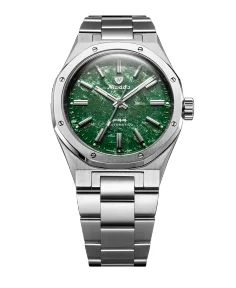 Nivada Grenchen F77 SST GREEN AVENTURINE BATON HANDS MK2
